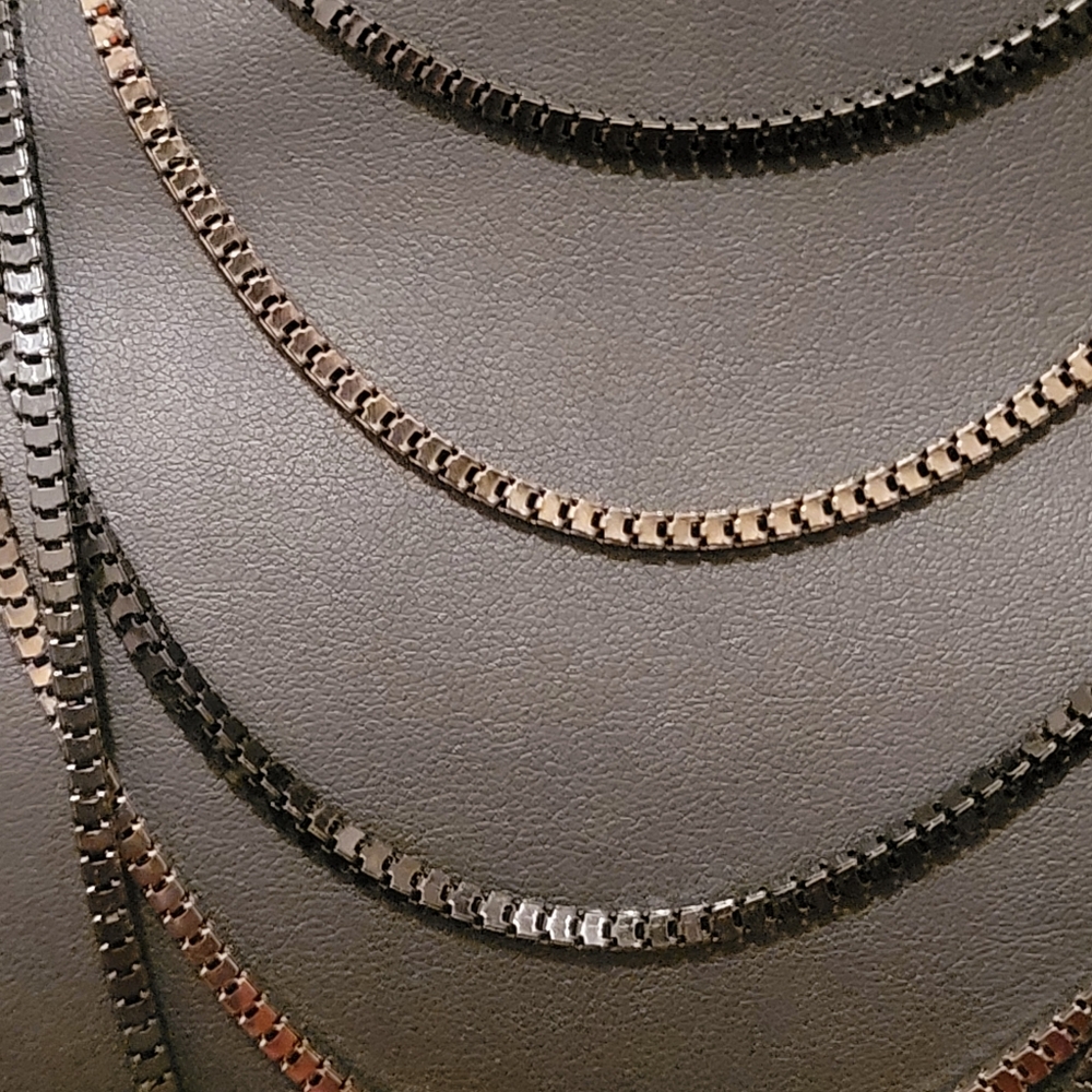 Estate Two Tone Multi Layer Statement Necklace - image 3